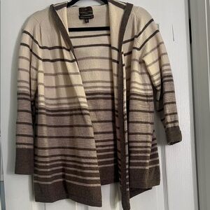 Fenn Wright Manson Beige and Brown Striped Cardigan